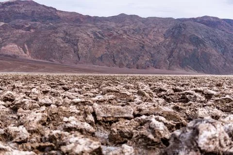 Devils Golf Course in Death Valley, California. Stock Photos