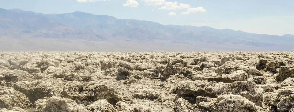 Devil's Golf Course, deserted view in Death Valley, USA Stock Photos
