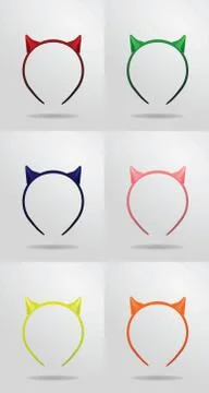 Devil's horns headband Stock Illustration