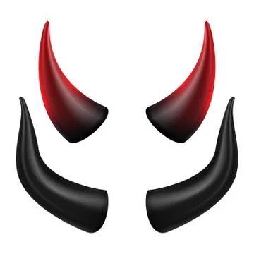 Devils Horns Vector. Good For Halloween Party. Satan Horns Symbol Isolated Stock Illustration
