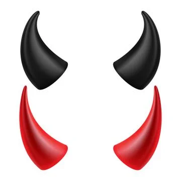 Devils Horns Vector. Isolated On White Background Illustration. Halloween Evil Stock Illustration