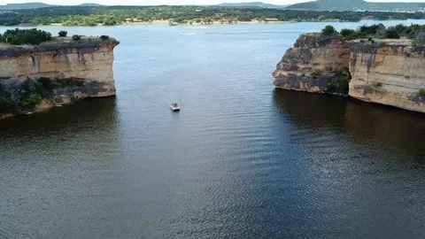 Devil's Island at Possum Kingdom Lake Stock Footage 114927392