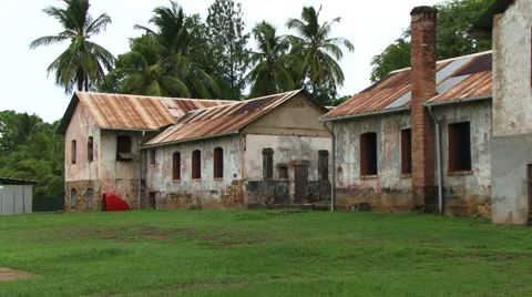 Devils Island prison buildings Stock-Footage 58412485