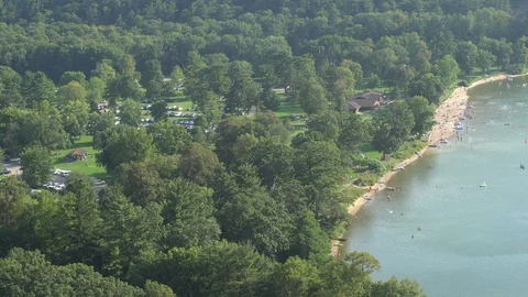 Devils Lake South Beach Vídeos de archivo 89112801