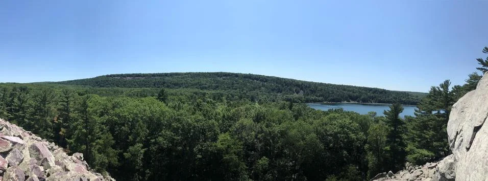 Devil's Lake Tree Tops 写真素材