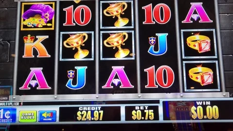 Devil's Luck Slot Machine Casino Game Video stock 237767355