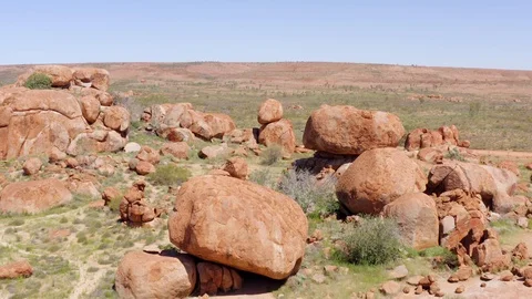 Devils Marbles Australia Stock Footage 127223171