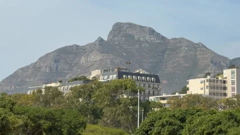 Devil’s Peak on a clear day. Cape Town B Roll. Video stock 345076058