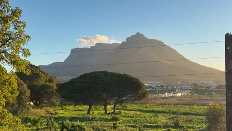 Devil’s Peak near Cape Town, South Africa in the late afternoon. 動画素材 343816615