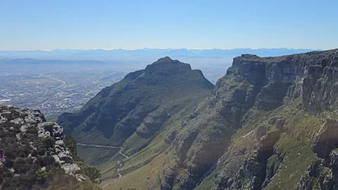 Devil's Peak Ravine, Table Mountain, Cape Town, South Africa 8K Stock Footage 347933889