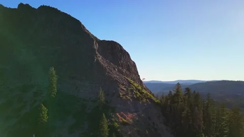 Devil's Peak, Tahoe National Forrest, Aerial View Stock Footage 281536249