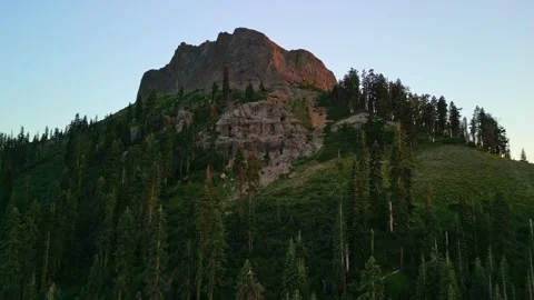 Devil's Peak, Tahoe National Forrest, Aerial View Stock Footage 281536280