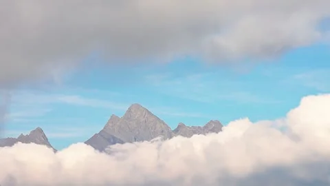 Devil's peaks among the clouds, Bergamo Alps Stock-Footage 346603211