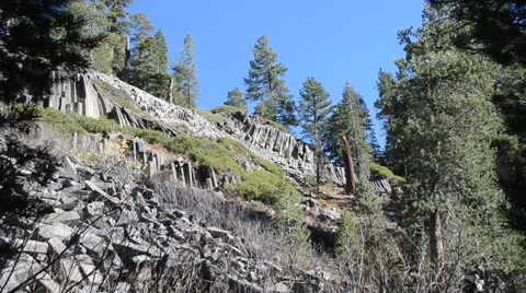 Devils Postpile National Monument Stock Footage 45986688
