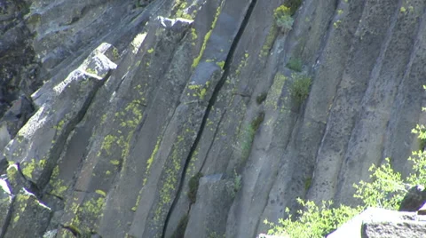 Devils PostPile Pan Stock Footage 36176085
