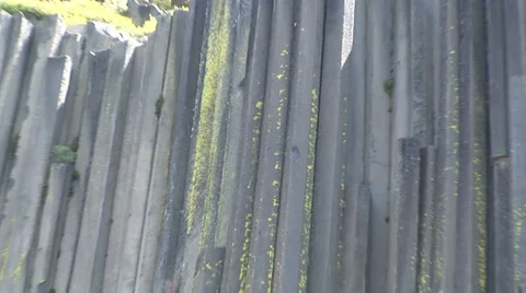 Devils PostPile Zoom Out Stock Footage 36175921