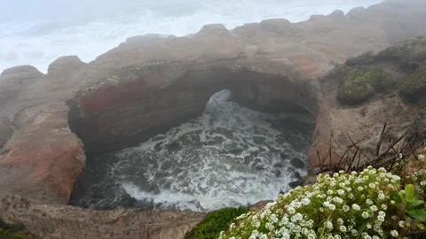 Devils Punch Bowl State Natural Area, Oregon Stock Footage 147960129
