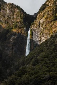 Devil's Punchbowel, Arthur's Pass, New Zealand Stock Photos
