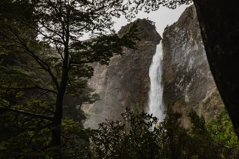 Devil's Punchbowel, Arthur's Pass, New Zealand Foto stock