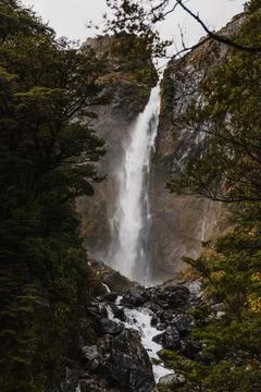 Devil's Punchbowel, Arthur's Pass, New Zealand Stock Photos