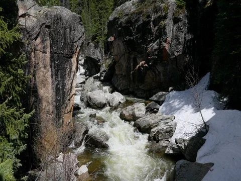 Devils Punchbowl Roaring Fork River Colorado 4K Stock Footage 76526493