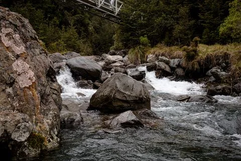 Devil's punchbowl stream, arthur's pass national park Stock Photos