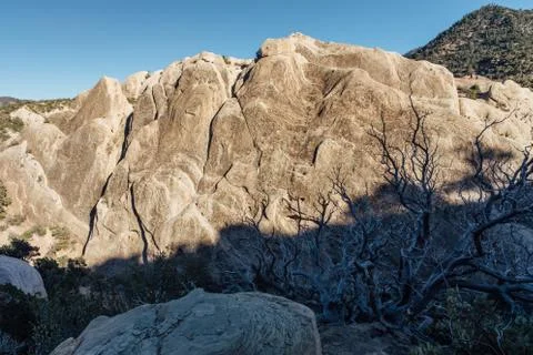 DEVILS PUNCHBOWL at SUNSET Stock Photos