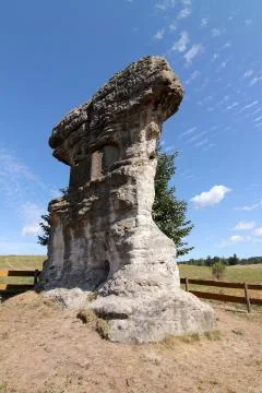 Devils Rock - bizarre rock formation, Poland Fotos Stock