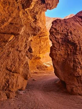 Devil's Throat Canyon (Quebrada del Diablo) in San Pedro de Atacama, Chile Stock Photos