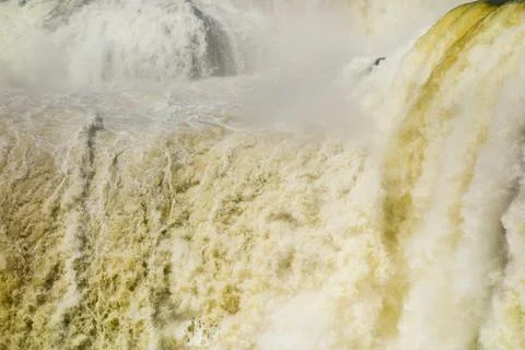 Devils Throat fall, in Iguazu river, Brazil Argentina border. Cataratas Iguac Stock Photos