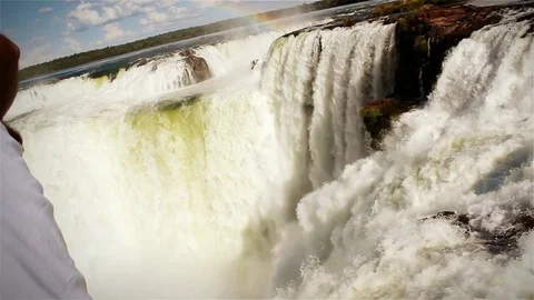Devil's Throat, in Iguazu Falls, Argentina Stock Footage