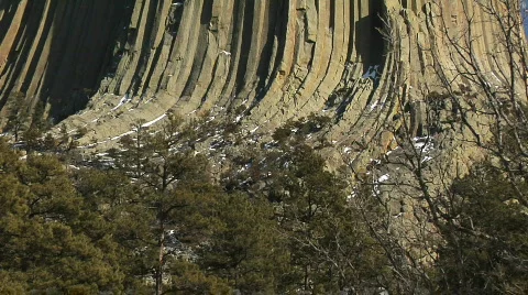 Devil's Tower Close Up Stock Footage 436112