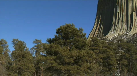 Devil’s Tower Ground View Stock Footage 436043