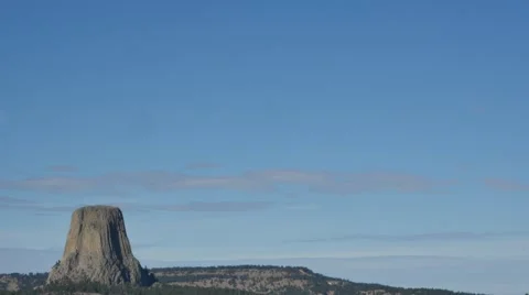 Devils Tower Long Shot Stock Footage 48480346