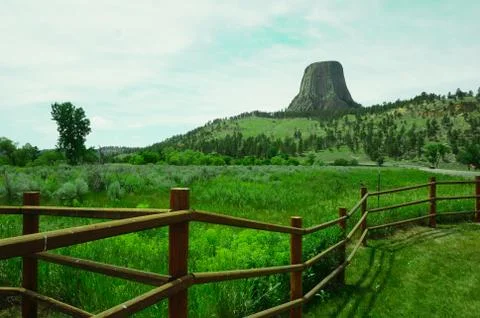 Devils Tower National Monument During Summer in Wyoming Stock Photos