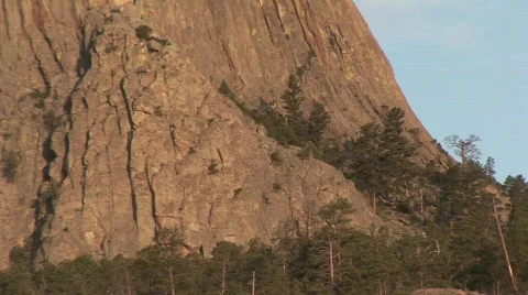 Devils Tower National Monument in Wyoming Stock-Footage 446773