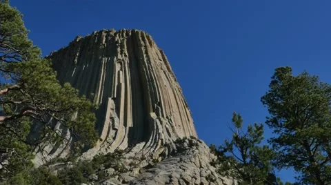 Devils Tower Pan Stock Footage 48480675