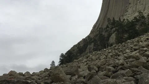 Devils Tower panoramic view Stock Footage 202186856