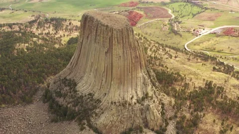 Devils tower shot 21 Video stock 164203281