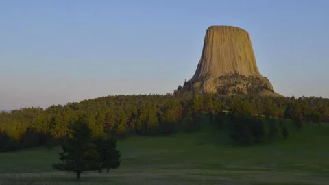 Devils tower summer time lapse 0001 Stock Footage 172422240