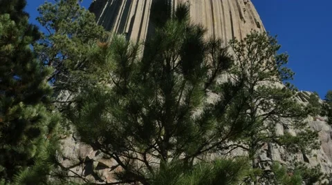 Devils Tower Tilt Stock Footage 48481112