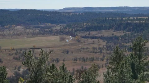 Devils Tower Valley Stock Footage 48481209
