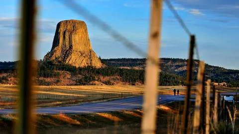 Devil's Tower, Wyoming Sunrise Stock Photos