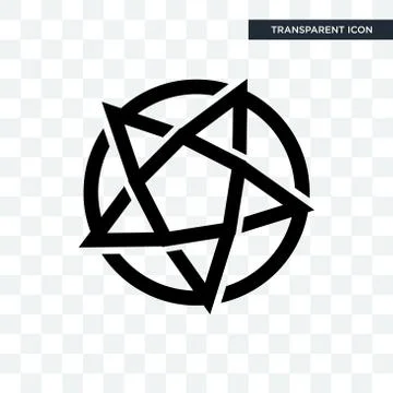 Devil's vector icon isolated on transparent background, devil's logo design Illustrazione stock