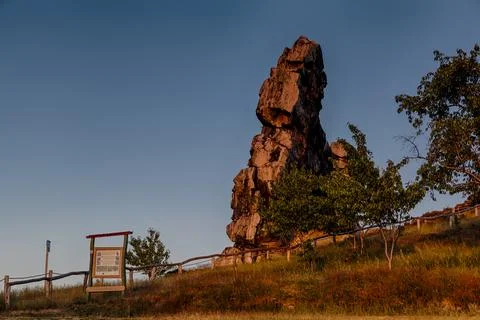 Devil's Wall Harz in the evening light Foto stock