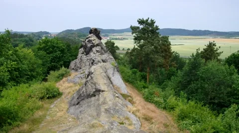 Devils Wall in Harz Mountains Stock Footage 53777979