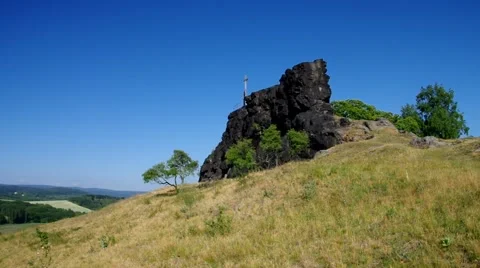 Devils Wall in Harz Mountains Stock Footage 53926263