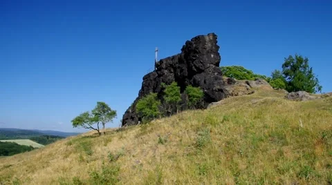 Devils Wall in Harz Mountains Stock Footage 60872184