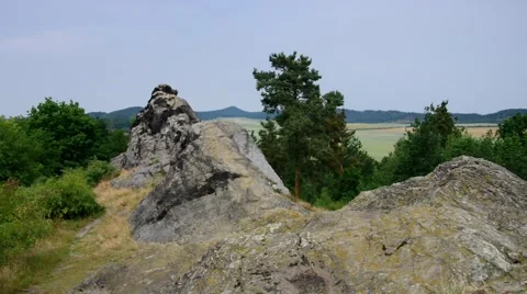 Devils Wall in Harz Mountains, Germany Stock Footage 52067594