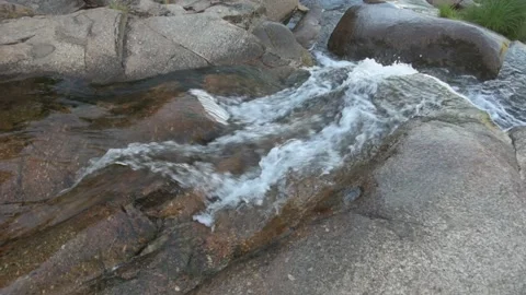Devil's Waterfall and river in Extremadura, Spain. River and cascade. Stock Footage 133896355